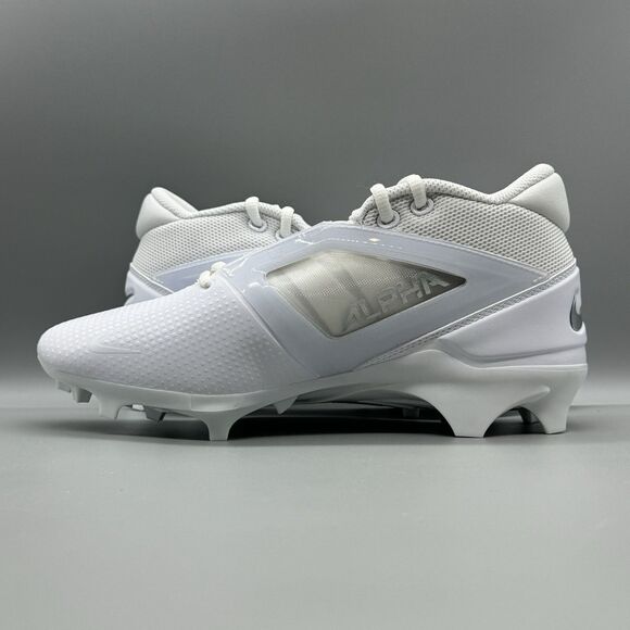 Nike Alpha Menace 4 Pro White-Silver Football Cleats Mens Size 9 FD7037-101 main image 4